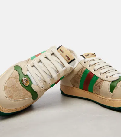 Gucci Screener Web Stripe Sneakers