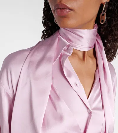 Acne Studios Scarf-detail Satin Blouse