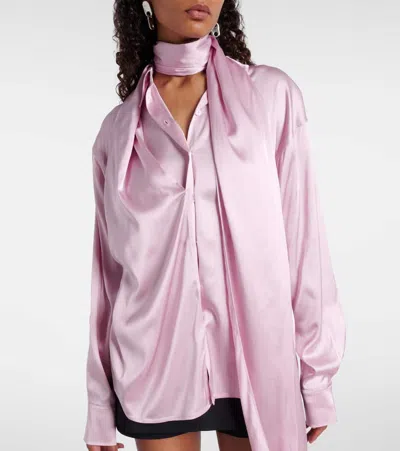 Acne Studios Scarf-detail Satin Blouse