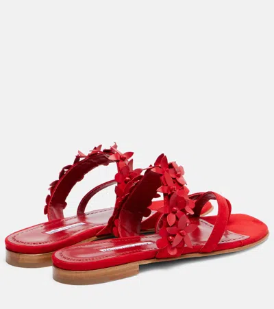 Manolo Blahnik Fiosa Leather Sandals