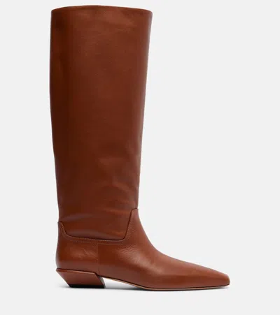 Paris Texas Bettina 25 Leather Knee-high Boots In Brown