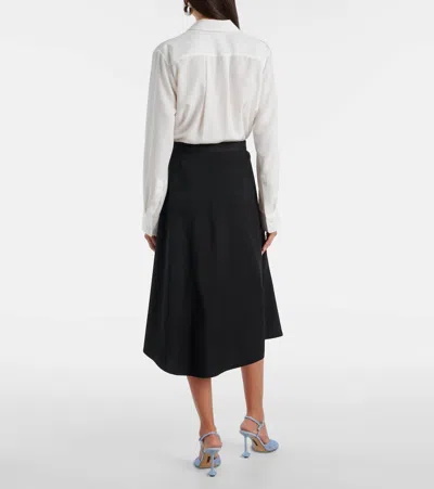 Loewe High-rise Wool Midi Skirt