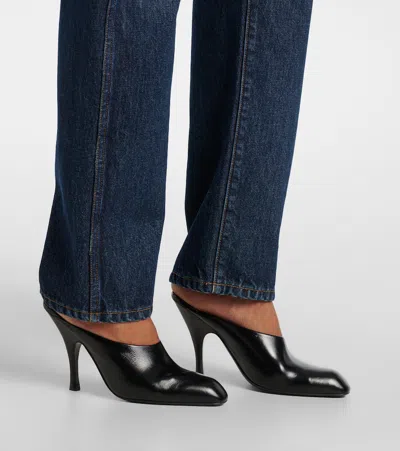 Khaite Kerrie Mid Rise Straight Jeans In Blue
