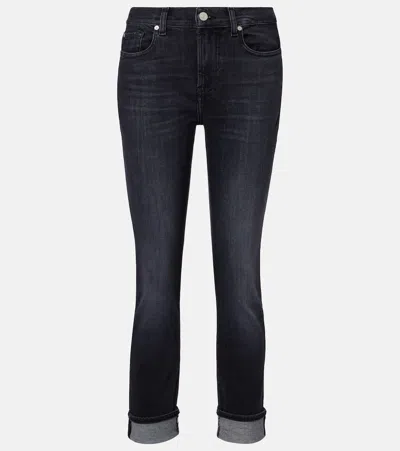 7 For All Mankind Mid-rise Cropped Skinny Jeans