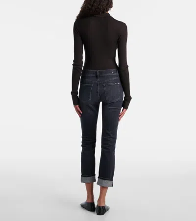 7 For All Mankind Mid-rise Cropped Skinny Jeans