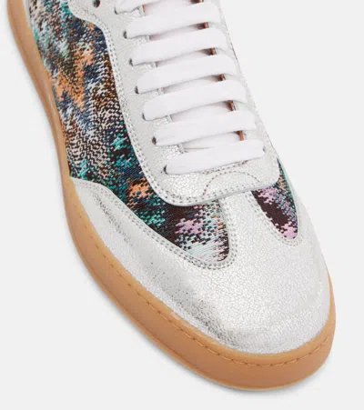 Missoni Zigzag Metallic Leather Sneakers In Multi