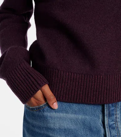 Khaite Nera Cashmere Knit Sweater In Burgundy
