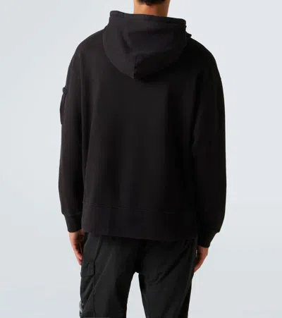 C.p. Company C. P. Company Lens Cotton Hoodie In Black