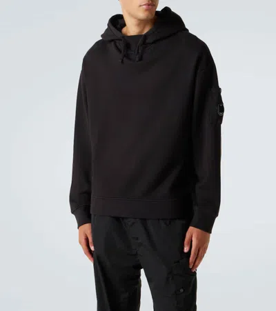 C.p. Company C. P. Company Lens Cotton Hoodie In Black