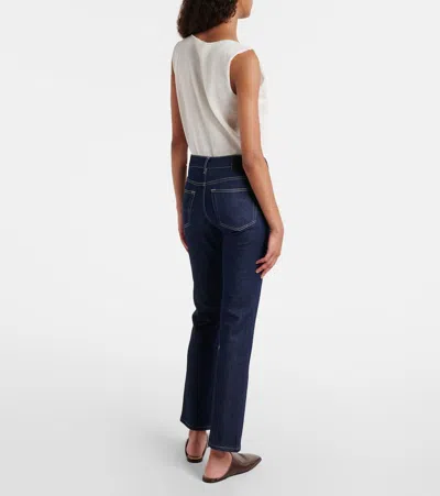 Ag Cologne Mid-rise Straight Jeans In Blue