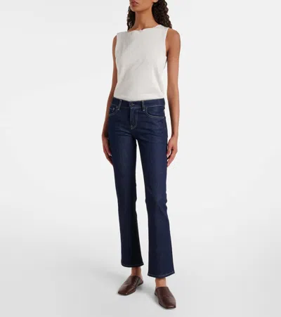 Ag Cologne Mid-rise Straight Jeans In Blue