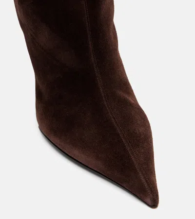 Paris Texas Nina Suede Knee-high Wedge Boots