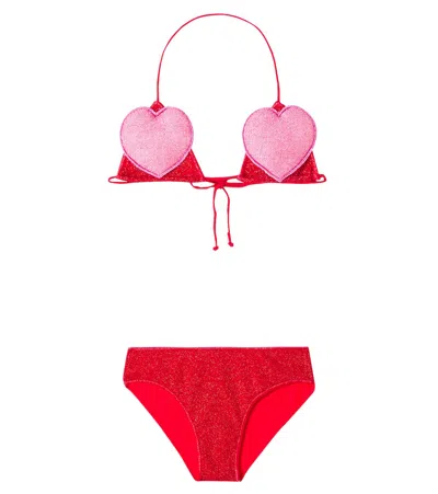 Oseree Oséree Kids Lumière Bikini In Red