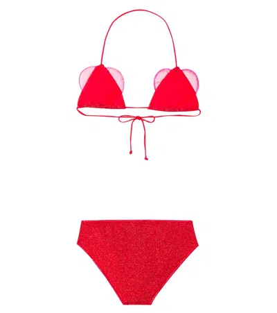 Oseree Oséree Kids Lumière Bikini In Red
