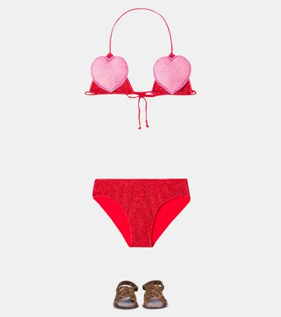 Oseree Oséree Kids Lumière Bikini In Red