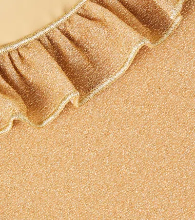 Oseree Oséree Kids Osemini Lumière Ruffled Swimsuit In Neutral
