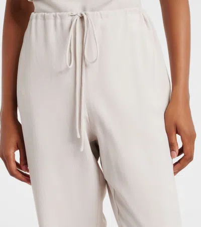 Tove Womens Dove Grey Terri Straight-leg Wool-blend Trousers In White