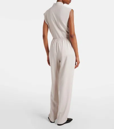 Tove Womens Dove Grey Terri Straight-leg Wool-blend Trousers In White