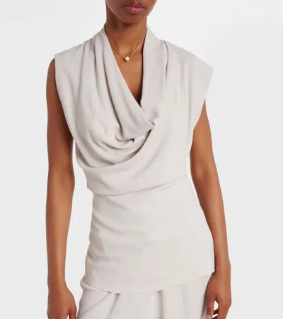 Tove Womens Dove Grey Nuala Sleeveless Stretch-wool Top In Neutral