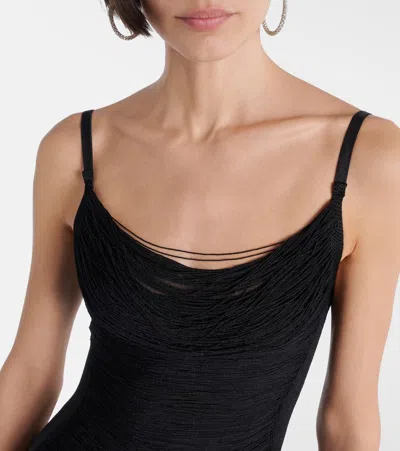 Attico Mini Dress With Adjustable Thin Shoulder Straps