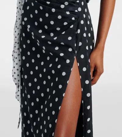 Bananhot Louise Polka-dot One-shoulder Maxi Dress