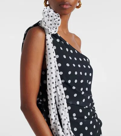 Bananhot Louise Polka-dot One-shoulder Maxi Dress