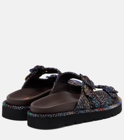 Missoni Zigzag Sequined Leather Sandals In Multi