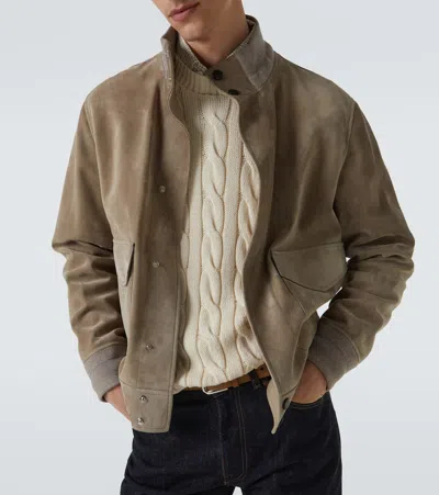 Dunhill Cable-knit Cotton And Silk Sweater In Neutral