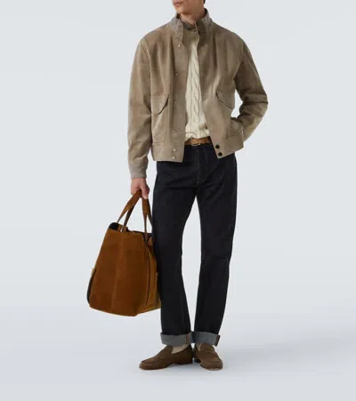 Dunhill Cable-knit Cotton And Silk Sweater In Neutral