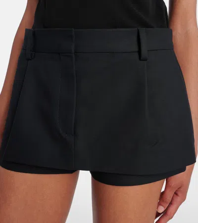 Acne Studios Cotton Satin Skort In Black