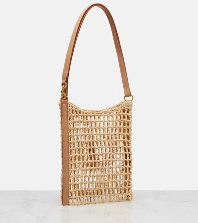 Saint Laurent Oxalis Mini Raffia Shoulder Bag