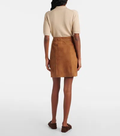 Vince Suede Miniskirt In Brown