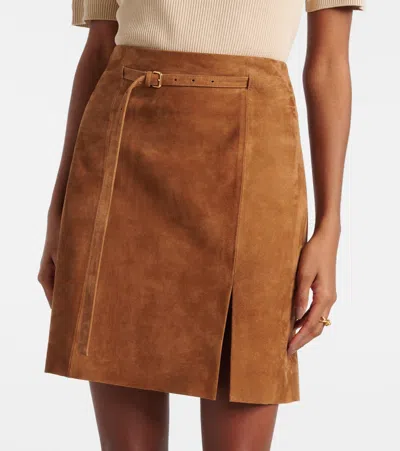 Vince Suede Miniskirt In Brown