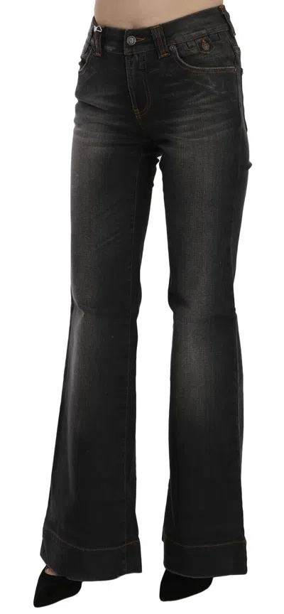 Dolce & Gabbana Svelte Mid Waist Flared Black Women's Denim