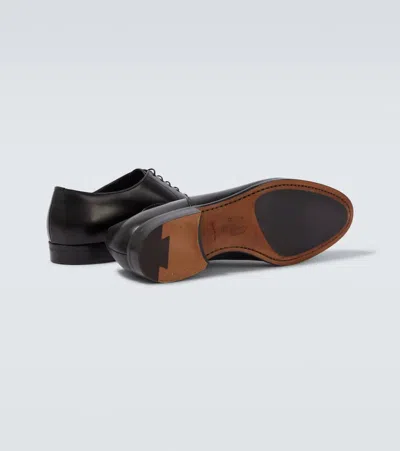 Dunhill Leather Oxford Shoes In Black