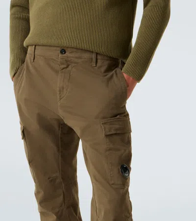 C.p. Company C. P. Company Lens Cotton Cargo Pants In Brown
