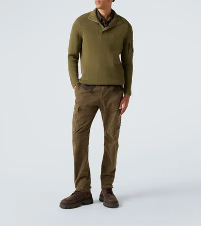 C.p. Company C. P. Company Lens Cotton Cargo Pants In Brown