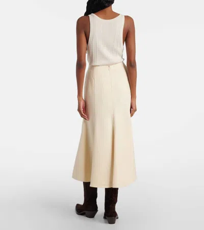 Gabriela Hearst Selma Maxi Skirt In Ivory Silk Tweed