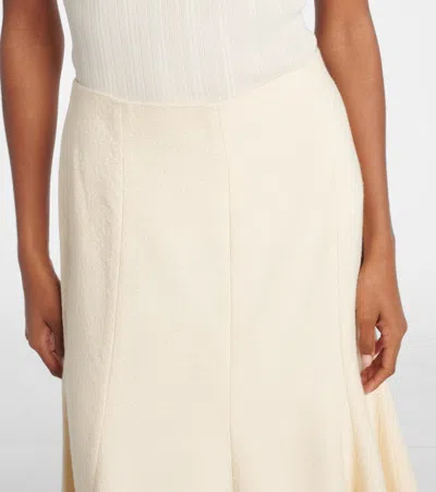 Gabriela Hearst Selma Maxi Skirt In Ivory Silk Tweed