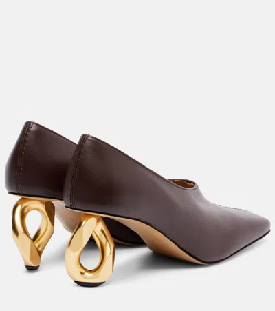Jw Anderson Chain 95 Leather Pumps In Brown