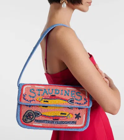 Staud Tommy Beaded Shoulder Bag