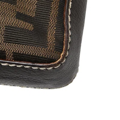 Pre-owned Fendi Brown Canvas Leather Shoulder Bag ()