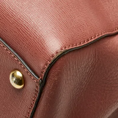 Pre-owned Fendi Pink Leather Handbag Shoulder Bag ()