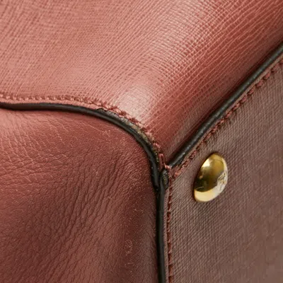 Pre-owned Fendi Pink Leather Handbag Shoulder Bag ()