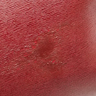 Pre-owned Fendi Red Color Leather Handbag Shoulder Bag ()