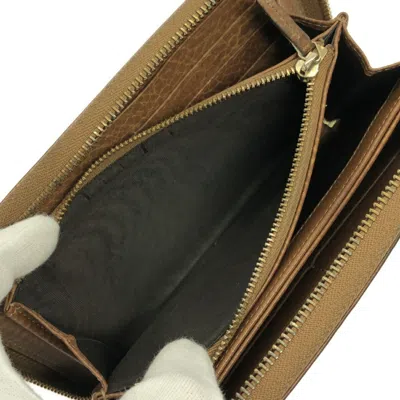 Pre-owned Gucci Bamboo Brown Long Wallet (bi-fold) ()