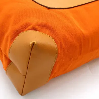 Pre-owned Gucci Beige Camel Orange Canvas Leather Shoulder Bag Tote Bag ()