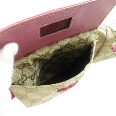 Pre-owned Gucci Beige Pink Gg Canvas Fanny Pack Sling Bag ()