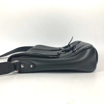 Pre-owned Gucci Black Leather Messenger Bag Shoulder Bag ()