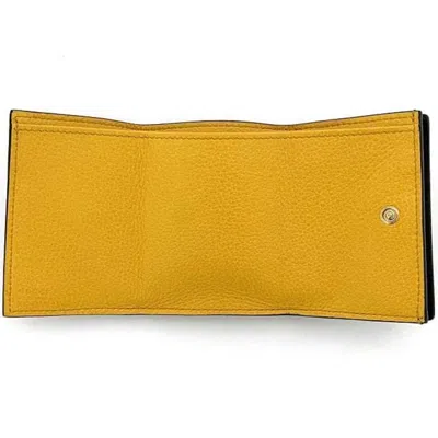 Pre-owned Gucci Black Leather Wallet (tri-fold) ()